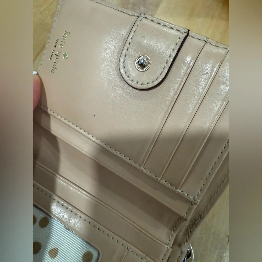 Kate Spade Blue and Beige Polka Dot Interior Bag